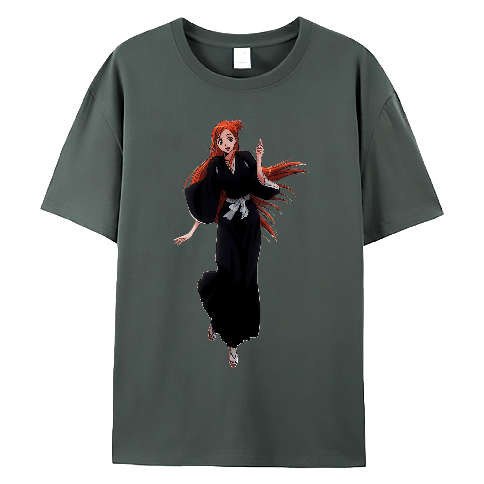 （画像用） ブリーチ 井上織姫（いのうえおりひめ） BLEACH Inoue Orihime 綿100％ メンズ半袖Tシャツ｜肌触りやわらか＆通気性